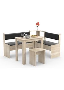 Vcm, Essgruppe &raquo;Eckbankgruppe Sitzgruppe Esal Mini&laquo; 5 tlg., Sonoma-Eiche, Obermaterial: 100% Holz Wood.,