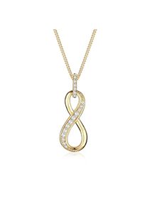 Elli, Damen, Silberkette &raquo;Halskette Infinity Love Symbol Zirkonia 925 Silber&laquo;, Gold, Halskette f&uuml;r Frauen mit Unentlichkeitszeichen