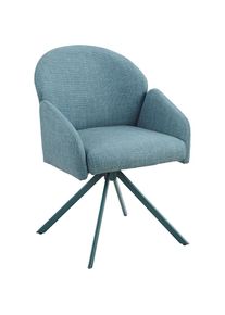 Hela, Armlehnstuhl &raquo;HOLLY&laquo; (Set) 1 Stk.360&deg; drehbar, Armlehnen, Gestell angepasst, Swing Back Komfortr&uuml;cken, Petrol + Petrol + Petrol, Metall, 