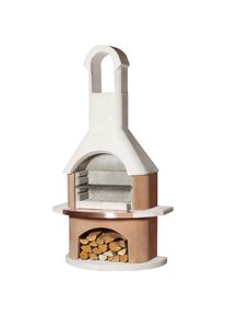 Buschbeck, Grillkamin &raquo;Toskana&laquo; BxTxH: 110x65x203 cm, wei&szlig;/terrakotta,