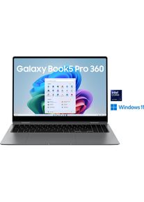 Samsung NP960Q Book5 Pro 360 16" Ultra7 16 GB+ 1 TB Gray - 1.000 GB - 16 GB (16", 1000 GB, 16 GB, DE, Intel Core Ultra 7 256V), Notebook, Grau