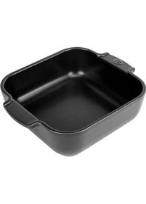 Peugeot Auflaufform quadratisch satinschwarz 21 cm, Auflaufform, Schwarz