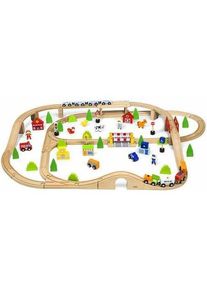 Viga Toys Holzeisenbahn-Set