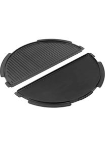 Big Green Egg, Grillplatte, Halbrunde Grillplatte aus Gusseisen gr&ouml;sse L