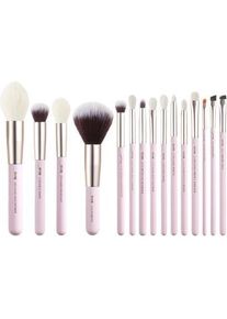 Jessup, Schminkpinsel, Makeup Pinsel Set 15pcs Rosa beschriftet f&uuml;r Foundation Puder Definer Highlight Liner Eyeshadow (Foundation)