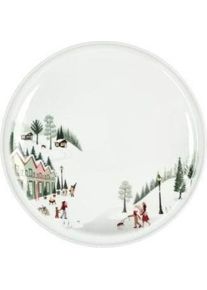 Pillivuyt Plate flat straight edge Winter 26 cm White Ovenproof porcelain, Teller, Weiss