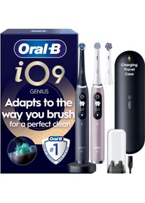 Oral-B, Elektrische Zahnb&uuml;rste, Oral B - iO9 Electric Toothbrush - Black & Rose - 2-Pack