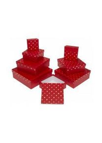 Out of the Blue, Geschenkverpackung, Geschenkkarton Shiny Hearts rot (8x)