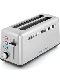 Riviera & Bar riviera&bar Toaster Stainless Steel 2 Slots XL Extralong, Toaster, Schwarz, Silber