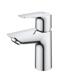 Grohe, Badarmatur, BauEdge Waschtisch Armatur (chrom), glatter K&ouml;rper mit Ablaufgarnitur