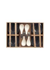 Kinvara, Geschirrset, Set 12 St&uuml;ck schwarzes Sushi (12 Stk.)