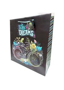 Fresh, Geschenkverpackung, Matte Dekotasche 35x37x12cm Fahrrad GB23158