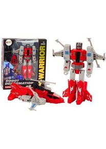 Lean Toys Roboter-Helikopter 2in1 Transformation X-Warrior rot