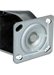 Relaxdays, M&ouml;belrollen, 4x Bockrolle-Lenkrolle