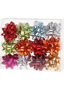 Rozette, Geschenkverpackung, Kleine Metallrosette 5,5 cm Mix (24 St&uuml;ck) ROSETT (24x)