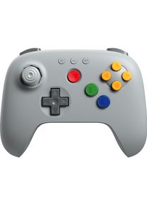 8bitdo 64 Bluetooth Game Controller, gray, Switch/PC (Android, PC, Switch), Gaming Controller, Grau