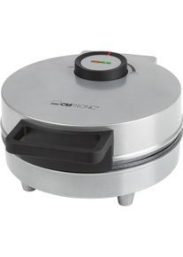 Clatronic HA 3833 silber H&ouml;rnchenautomat, Waffeleisen, Schwarz, Silber