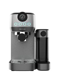 Cecotec Cafetera PowerEspresso 20 Steel Pro Latte, Siebtr&auml;germaschine, Grau