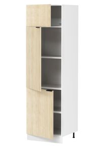 Unterschrank Vcm "K&uuml;chenschrank B. 60 cm Hochschrank K&uuml;che Fasola", braun (wei&szlig;, honig, eiche), B:60cm T:57cm, Obermaterial: 100% Holz Wood., Schr&auml;nke, Unterschrank