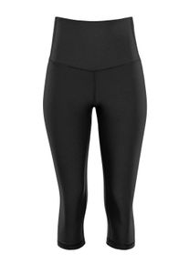 Leggings WINSHAPE "3/4 Functional Comfort HWL217C", Damen, Gr. XXL, Normalgr&ouml;&szlig;en, schwarz, 85% Polyester, 15% Elasthan, Hosen Leggings, mit V-Shape Applikation und Core-Bund