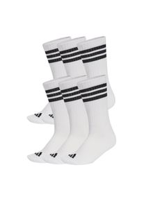 Kurzsocken adidas originals "Socken 3-Stripes Essentials Cushioned Crew 6er Pack", Damen, Gr. 40-42, wei&szlig;, Obermaterial: 59% Baumwolle CO. 37% Polyester PES. 3% Elasthan EL. 1% Polyamid PA., Socken Kurzsocken