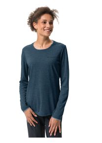 Longsleeve Vaude "WOMEN'S ESSENTIAL LS T-SHIRT", Damen, Gr. 40, blau (schwarz sea uni), Obermaterial: 100% Polyester, normal, Rundhals, Shirts Longsleeve, sportliche Passform, lang&auml;rmlig, mit Rundhalsausschnitt