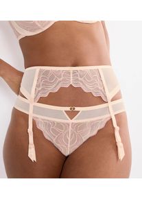 Strumpfband Triumph "Palina Waves of Glow Suspender Belt", Damen, Gr. S, rosa (porcelain), Spitze, Obermaterial: 77% Polyamid, 23% Elasthan, Strumpfhalter Strumpfband, Triumph x Palina Rojinski