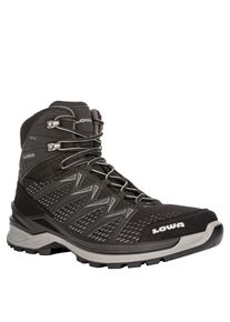 Wanderschuh Lowa "INNOX PRO GORE-TEX MID", Herren, Gr. 41,5, schwarz (schwarz, grau), Synthetik, Textil, Schuhe Wanderschuh, wasserdicht dank Gore-Tex Membrane
