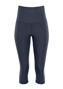 Leggings WINSHAPE "3/4 Functional Comfort HWL217C", Damen, Gr. S, Normalgr&ouml;&szlig;en, grau (anthrazit), 85% Polyester, 15% Elasthan, Hosen Leggings, mit V-Shape Applikation und Core-Bund