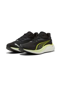 Laufschuh Puma "ELECTRIFY NITRO 4", Herren, Gr. 46, schwarz (Puma schwarz, apple spritz, lux lime), Synthetik, Schuhe Laufschuh, mit atmungsaktivem Mesh-Obermaterial, mit herausnehmbarer Innensohle