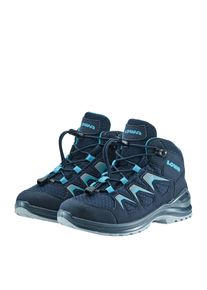 Wanderschuh Lowa "INNOX EVO GTX QC JR", Jungen, Gr. 37, blau (navy, t&uuml;rkis), Synthetik, Textil, Schuhe Wanderschuh, wasserdicht, winddicht,atmungsaktiv dank GORE-TEX Membrane