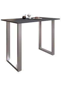 Bartisch Vcm "Holz Bartisch Stehtisch Tisch Tresen Xona 140x80", schwarz (silber, anthrazit), B:140cm T:80cm, Tische, Bartisch