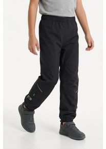 Regenhose Vaude "KIDS GRODY PANTS V", Kinder, Gr. 146 (152), N-Gr, schwarz, Web, Obermaterial: 100% Polyester, unifarben, Hosen Regenhose, wasserdicht, winddicht, atmungsaktiv, mit reflektierenden Details
