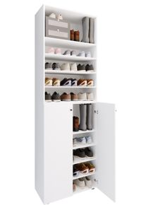 Schuhschrank Vcm "XL Holz Gro&szlig;er Schuhschrank Schuhkommode Lona 10", wei&szlig;, B:70cm T:40cm, Obermaterial: 100% Holz Wood., Schr&auml;nke, Schuhschrank