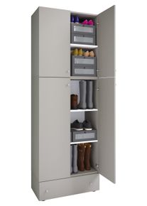 Schuhschrank Vcm "XXL Schuhschrank Kleiderschrank Schrank Lona 5f S", grau, B:70cm T:39cm, Obermaterial: 100% Holz Wood., Schr&auml;nke, Schuhschrank