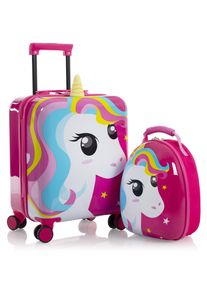 Kofferset Heys "Super Tots, 46 cm, Einhorn", M&auml;dchen, bunt, Polycarbonat, mehrfarbig, Koffer-Sets Kofferset, Heys Kindertrolley Kinder Reisegep&auml;ck