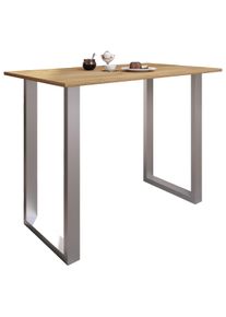 Bartisch Vcm "Holz Bartisch Stehtisch Tisch Tresen Xona 140x80", braun (silber, honig, eiche), B:140cm T:80cm, Tische, Bartisch