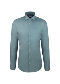 Businesshemd Seidensticker "Schwarze Rose", Herren, Gr. L (41), normale &Auml;rmell&auml;ngen, hellgr&uuml;n, 100% Baumwolle, unifarben, slim fit, 2-Knopf-Manschette, Hemden Businesshemd, Slim 1/1 Kentkragen Uni