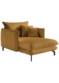 XXL-Sessel Lava Goldfarben Cord