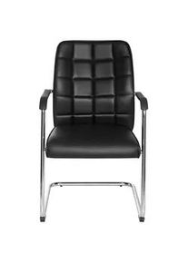 Besucherstuhl Flexo Schwarz ca. 55x94x43cm