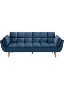 Schlafsofa Cora Blau Samt