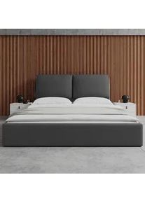 Polsterbett Perla Dunkelgrau ca. 180x200 cm