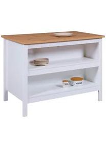 K&uuml;cheninsel Sicilia Wei&szlig;/Eiche Artisan