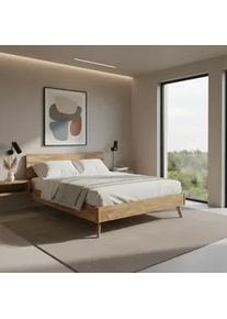 Bett Danzig ca. 160x200 cm Wildeiche Echtholz