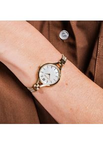 Holzkern; Wood Watch Kaliya (Nacre/Gold), Women, Natural wood