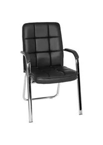 Besucherstuhl Borne Schwarz ca. 54x93x44cm