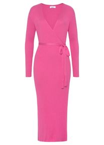 Lascana Dames Tricot jurk in pink ,maat 32/34, Witt, 80% Viscose, 20% Nylon