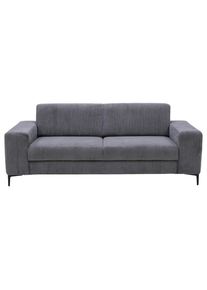 P & B , Anthrazit , Textil , 194x75x81 cm , Made in Romania , Wohnzimmer, Sofas & Couches, Sofas, 3er Sofas