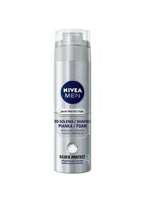 Nivea, Rasierschaum + Rasiergel, Men Skin Protection pianka do golenia Silver Protect 200ml (200 ml, Rasiergel)