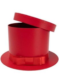 Metal-Bud, Geschenkverpackung, Flower Box Roter ROSETTE-Hut